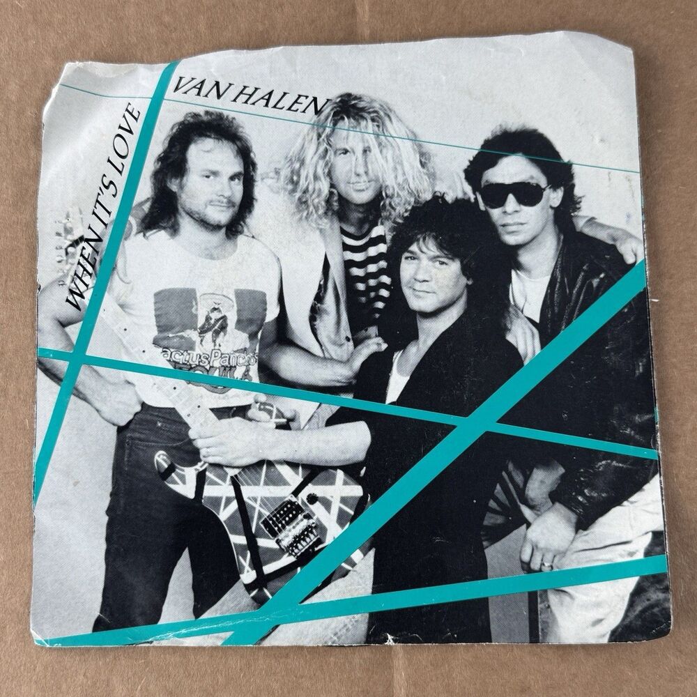 Van Halen When Itβs Love / Cabo Wabo Picture Sleeve 45 7β Vinyl Single Record